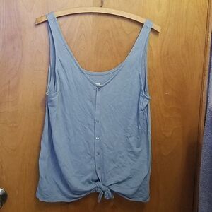 Chaser Vailey Button Down Tie Front Knit XL tank